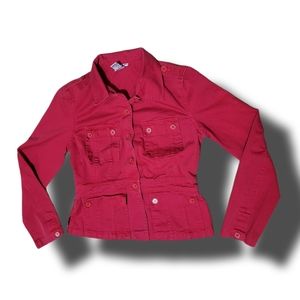 Clio Red Button Up Jacket GUC 6